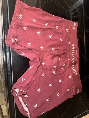 American Eagle Outfitters Heather Gray Bike Shorts with Lime Waistband